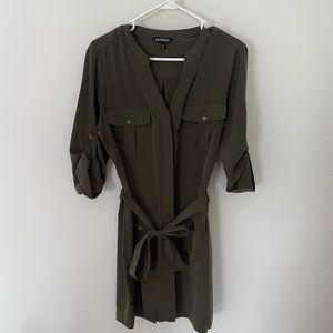 EXPRESS GREEN SHIRT DRESS